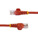 STARTECH 3 m Red Cat5e Snagless RJ45 UTP Patch Cable - 3m Patch Cord - Ethernet Patch Cable - RJ45 Male to Male Cat 5e Cable (45PAT3MRD) (45PAT3MRD)