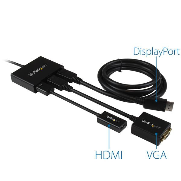 STARTECH 3-Port Multi Monitor Adapter - DisplayPort 1.2 MST Hub - Dual 4K 30Hz & 1x 1080p - Video Splitter for Extended Desktop Mode on Windows PCs Only - DP to 3x DP Monitors (MSTDP123DP) (MSTDP123DP)