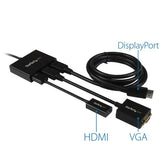 STARTECH 3-Port Multi Monitor Adapter - DisplayPort 1.2 MST Hub - Dual 4K 30Hz & 1x 1080p - Video Splitter for Extended Desktop Mode on Windows PCs Only - DP to 3x DP Monitors (MSTDP123DP) (MSTDP123DP)