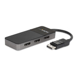 STARTECH 3-Port Multi Monitor Adapter - DisplayPort 1.4 to 3x 4K DisplayPort Video Splitter - Dual or Triple 4K - Laptop|Desktop DisplayPort MST Hub for Multiple Monitors - For Windows PCs Only (MST14DP123DP) (MST14DP123DP)