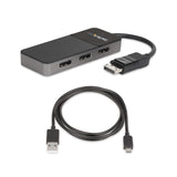 STARTECH 3-Port Multi Monitor Adapter - DisplayPort 1.4 to 3x 4K DisplayPort Video Splitter - Dual or Triple 4K - Laptop|Desktop DisplayPort MST Hub for Multiple Monitors - For Windows PCs Only (MST14DP123DP) (MST14DP123DP)