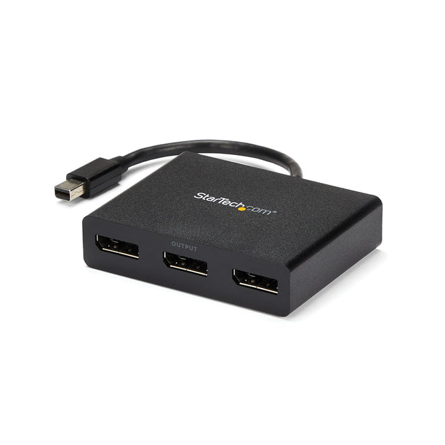 STARTECH 3-Port Multi Monitor Adapter - Mini DisplayPort to DisplayPort MST Hub | Dual 4K 30Hz & 1x 1080p - Video Splitter for Extended Desktop Mode on Windows Only - mDP 1.2 to 3x DP (MSTMDP123DP) (MSTMDP123DP)