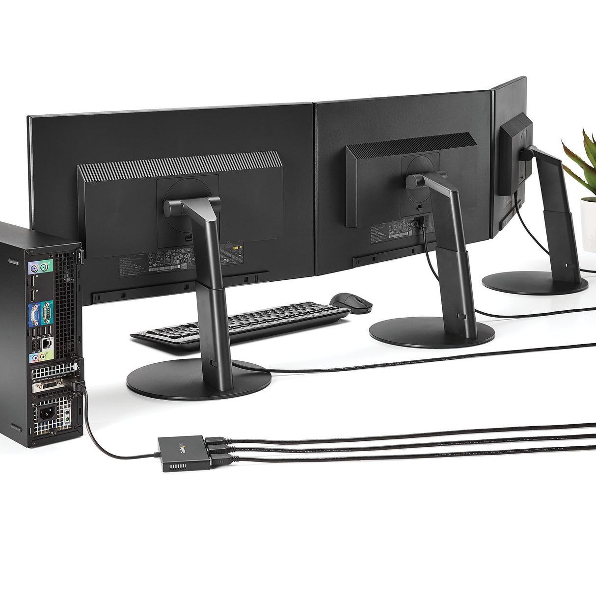 STARTECH 3-Port Multi Monitor Adapter - Mini DisplayPort to HDMI MST Hub - Triple 1080p or Dual 4K 30Hz - Video Splitter for Extended Desktop Mode on Windows Only - mDP 1.2 to 3x HDMI (MSTMDP123HD) (MSTMDP123HD)