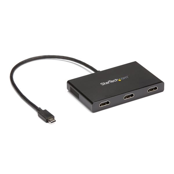 STARTECH 3-Port Multi Monitor Adapter - USB-C to 3x HDMI Video Splitter - USB Type-C to HDMI MST Hub - Dual 4K 30Hz or Triple 1080p - Thunderbolt 3 Compatible | Windows Only (MSTCDP123HD) (MSTCDP123HD)