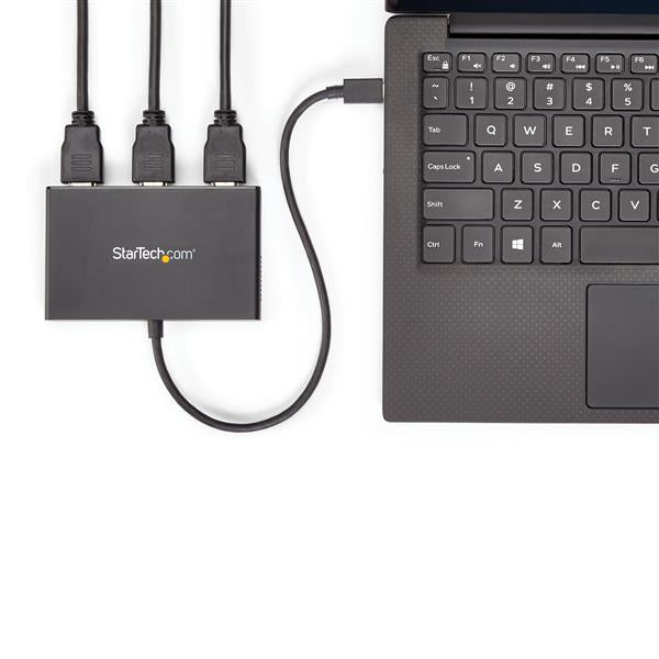 STARTECH 3-Port Multi Monitor Adapter - USB-C to 3x HDMI Video Splitter - USB Type-C to HDMI MST Hub - Dual 4K 30Hz or Triple 1080p - Thunderbolt 3 Compatible | Windows Only (MSTCDP123HD) (MSTCDP123HD)
