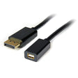 STARTECH 3ft (1m) DisplayPort to Mini DisplayPort Cable - 4K x 2K UHD Video - DisplayPort Male to Mini DisplayPort Female Adapter Cable - DP Computer to mDP 1.2 Monitor Extension Cable (DP2MDPMF3) (DP2MDPMF3)