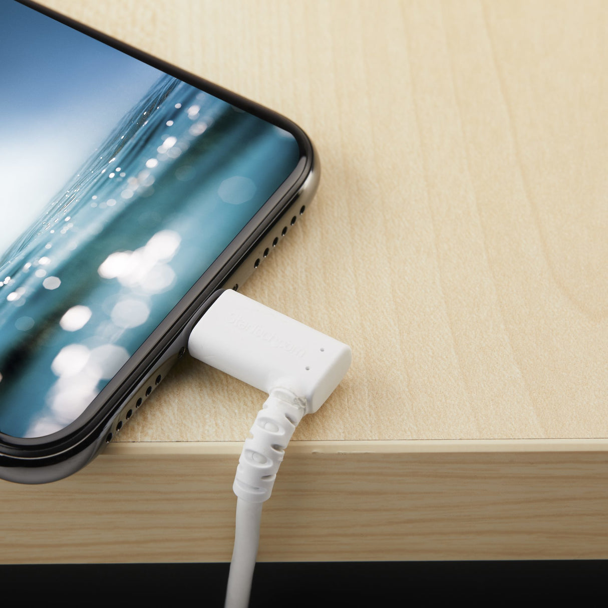 STARTECH 3ft (1m) Durable USB A to Lightning Cable - White 90° Right Angled Heavy Duty Rugged Aramid Fiber USB Type A to Lightning Charging|Sync Cord - Apple MFi Certified - iPhone (RUSBLTMM1MWR) (RUSBLTMM1MWR)