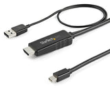 STARTECH 3ft (1m) HDMI to Mini DisplayPort Cable 4K 30Hz - Active HDMI to mDP Adapter Converter Cable with Audio - USB Powered - Mac & Windows - Male to Male Video Adapter Cable (HD2MDPMM1M) (HD2MDPMM1M)