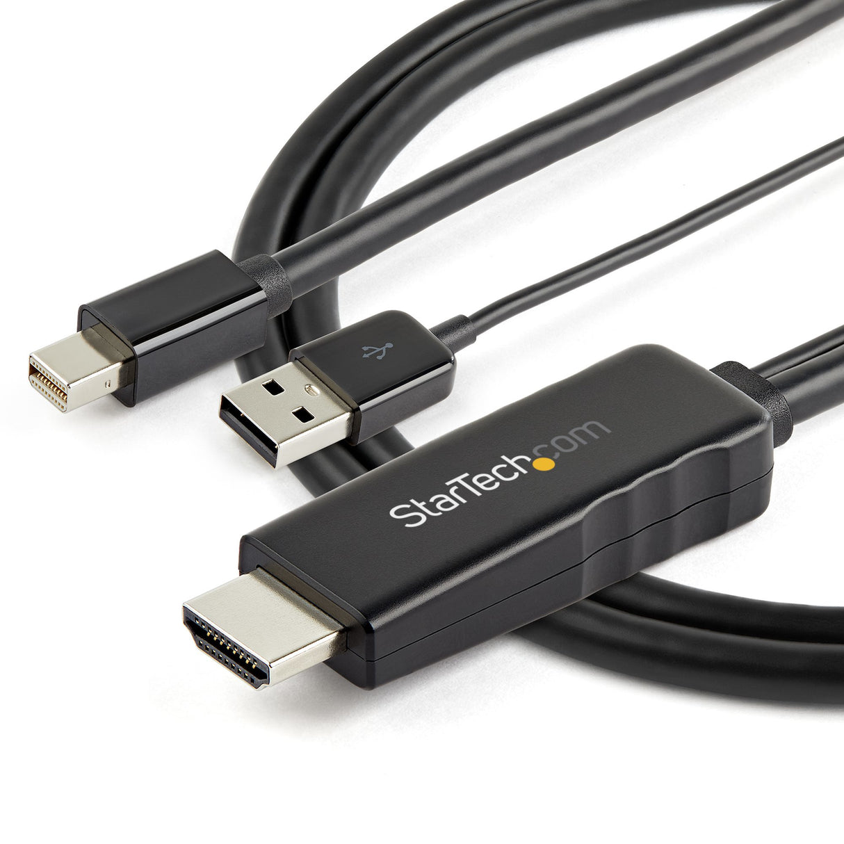 STARTECH 3ft (1m) HDMI to Mini DisplayPort Cable 4K 30Hz - Active HDMI to mDP Adapter Converter Cable with Audio - USB Powered - Mac & Windows - Male to Male Video Adapter Cable (HD2MDPMM1M) (HD2MDPMM1M)