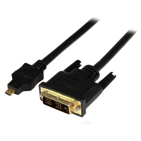 STARTECH 3ft (1m) Micro HDMI to DVI Cable - Micro HDMI to DVI Adapter Cable - Micro HDMI Type-D Device to DVI-D Single Link Monitor|Display|Projector Video Converter Cord - Durable (HDDDVIMM1M) (HDDDVIMM1M)