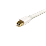 STARTECH 3ft (1m) Mini DisplayPort Cable - 4K x 2K Ultra HD Video - Mini DisplayPort 1.2 Cable - Mini DP to Mini DP Cable for Monitor - mDP Cord - White (MDPMM1MW) (MDPMM1MW)