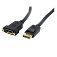STARTECH 3ft (1m) Panel Mount DisplayPort Cable - 4K x 2K - DisplayPort 1.2 Extension Cable Male to Female - DP Video Extender Cord with Panel Mount DP Connector - DP Monitor Cable (DPPNLFM3) (DPPNLFM3)