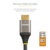 STARTECH 3ft (1m) Premium Certified HDMI 2.0 Cable - High Speed Ultra HD 4K 60Hz HDMI Cable with Ethernet - HDR10 | ARC - UHD HDMI Video Cord - For UHD Monitors | TVs | Displays - M|M (HDMMV1M) (HDMMV1M)