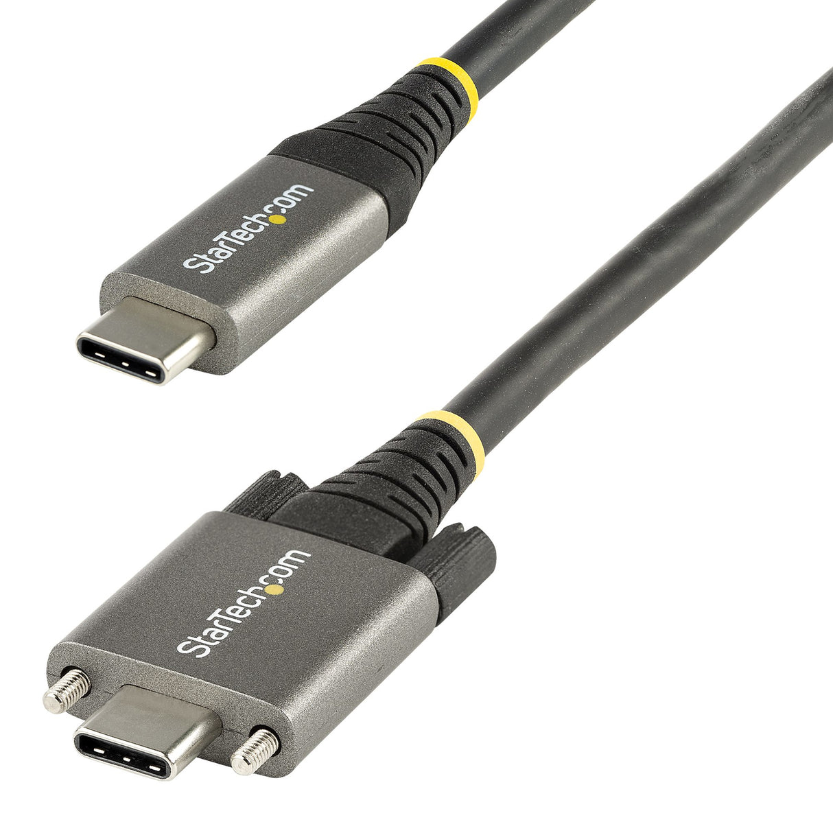 STARTECH 3ft (1m) Side Screw Locking USB C Cable 10Gbps - USB 3.1|3.2 Gen 2 Type-C Cable - 100W (5A) Power Delivery Charging | DP Alt Mode - Dual Screw Lock - USB-C Cord Charge|Sync (USB31CCSLKV1M) (USB31CCSLKV1M)