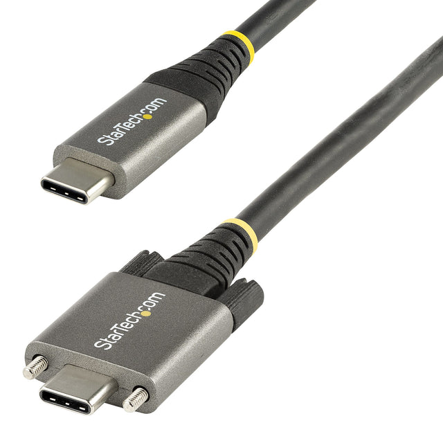 STARTECH 3ft (1m) Side Screw Locking USB C Cable 10Gbps - USB 3.1|3.2 Gen 2 Type-C Cable - 100W (5A) Power Delivery Charging | DP Alt Mode - Dual Screw Lock - USB-C Cord Charge|Sync (USB31CCSLKV1M) (USB31CCSLKV1M)