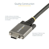 STARTECH 3ft (1m) Side Screw Locking USB C Cable 10Gbps - USB 3.1|3.2 Gen 2 Type-C Cable - 100W (5A) Power Delivery Charging | DP Alt Mode - Dual Screw Lock - USB-C Cord Charge|Sync (USB31CCSLKV1M) (USB31CCSLKV1M)