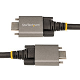 STARTECH 3ft (1m) Side Screw Locking USB C Cable 10Gbps - USB 3.1|3.2 Gen 2 Type-C Cable - 100W (5A) Power Delivery Charging | DP Alt Mode - Dual Screw Lock - USB-C Cord Charge|Sync (USB31CCSLKV1M) (USB31CCSLKV1M)