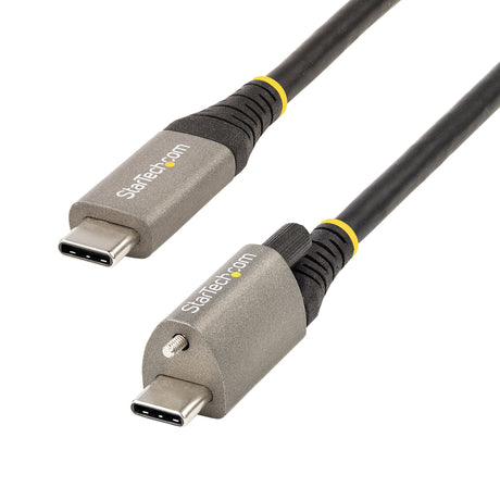 STARTECH 3ft (1m) Top Screw Locking USB C Cable 10Gbps - USB 3.1|3.2 Gen 2 Type-C Cable - 100W (5A) Power Delivery Charging | DP Alt Mode - Single Screw Lock | USB-C Cord Charge|Sync (USB31CCTLKV1M) (USB31CCTLKV1M)