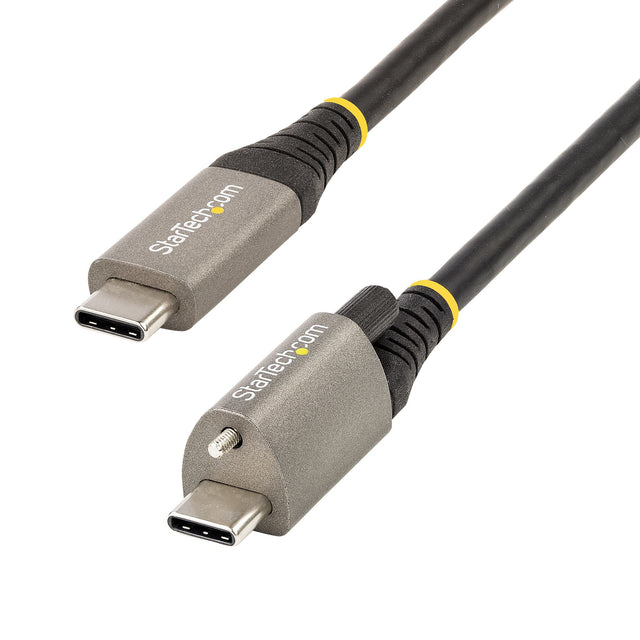 STARTECH 3ft (1m) Top Screw Locking USB C Cable 10Gbps - USB 3.1|3.2 Gen 2 Type-C Cable - 100W (5A) Power Delivery Charging | DP Alt Mode - Single Screw Lock | USB-C Cord Charge|Sync (USB31CCTLKV1M) (USB31CCTLKV1M)