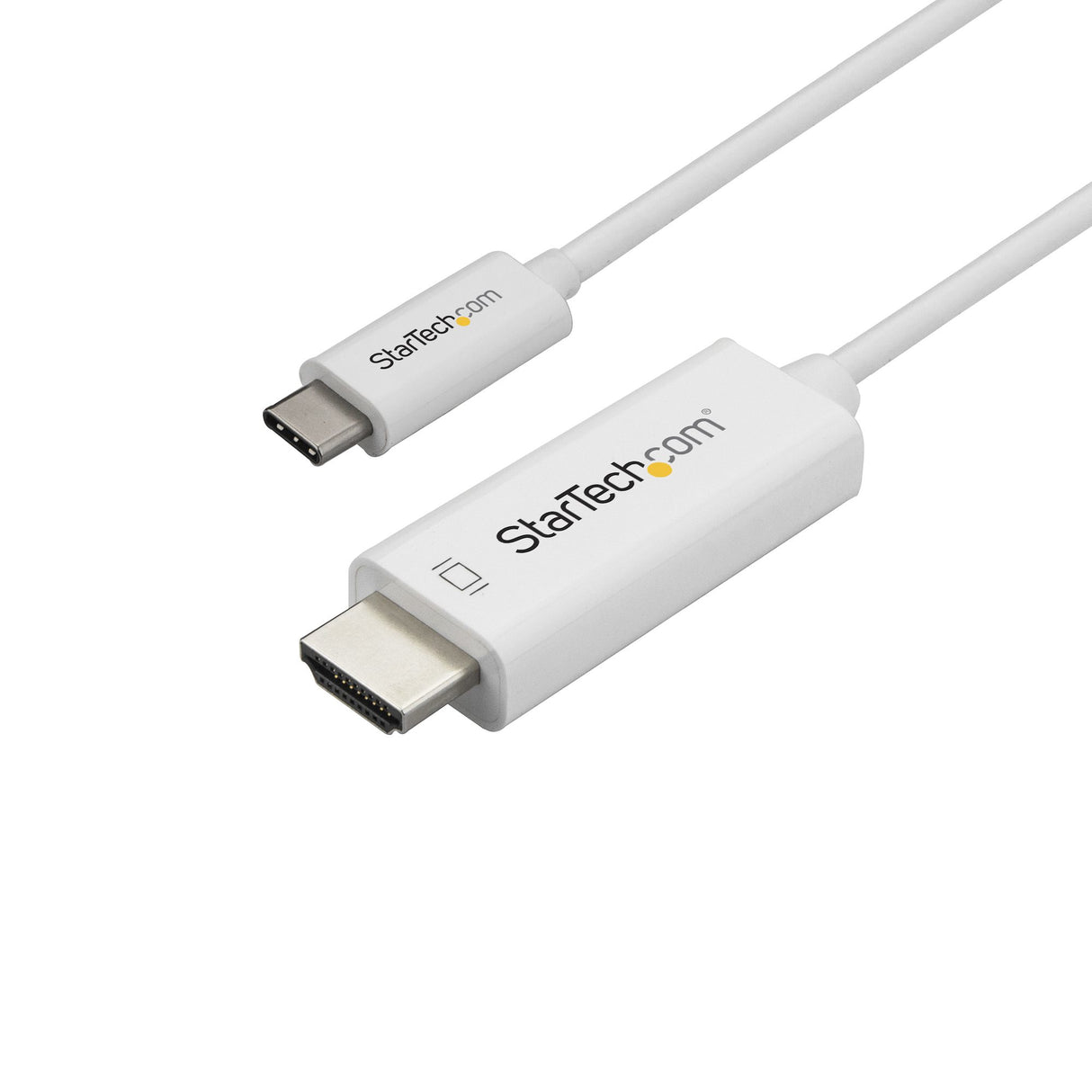 STARTECH 3ft (1m) USB C to HDMI Cable - 4K 60Hz USB Type C to HDMI 2.0 Video Adapter Cable - Thunderbolt 3 Compatible - Laptop to HDMI Monitor|Display - DP 1.2 Alt Mode HBR2 - White (CDP2HD1MWNL) (CDP2HD1MWNL)