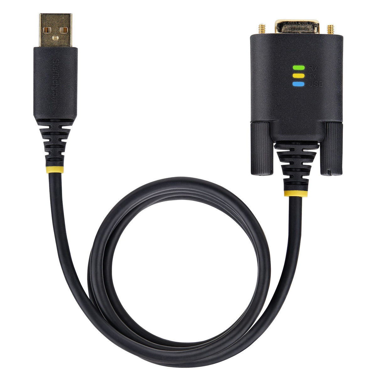 STARTECH 3ft (1m) USB to Serial Adapter Cable | COM Retention | FTDI | USB-A to DB9 RS232 | Interchangeable DB9 Screws|Nuts (1P3FFCB-USB-SERIAL)