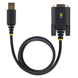 STARTECH 3ft (1m) USB to Serial Adapter Cable | COM Retention | FTDI | USB-A to DB9 RS232 | Interchangeable DB9 Screws|Nuts (1P3FFCB-USB-SERIAL)