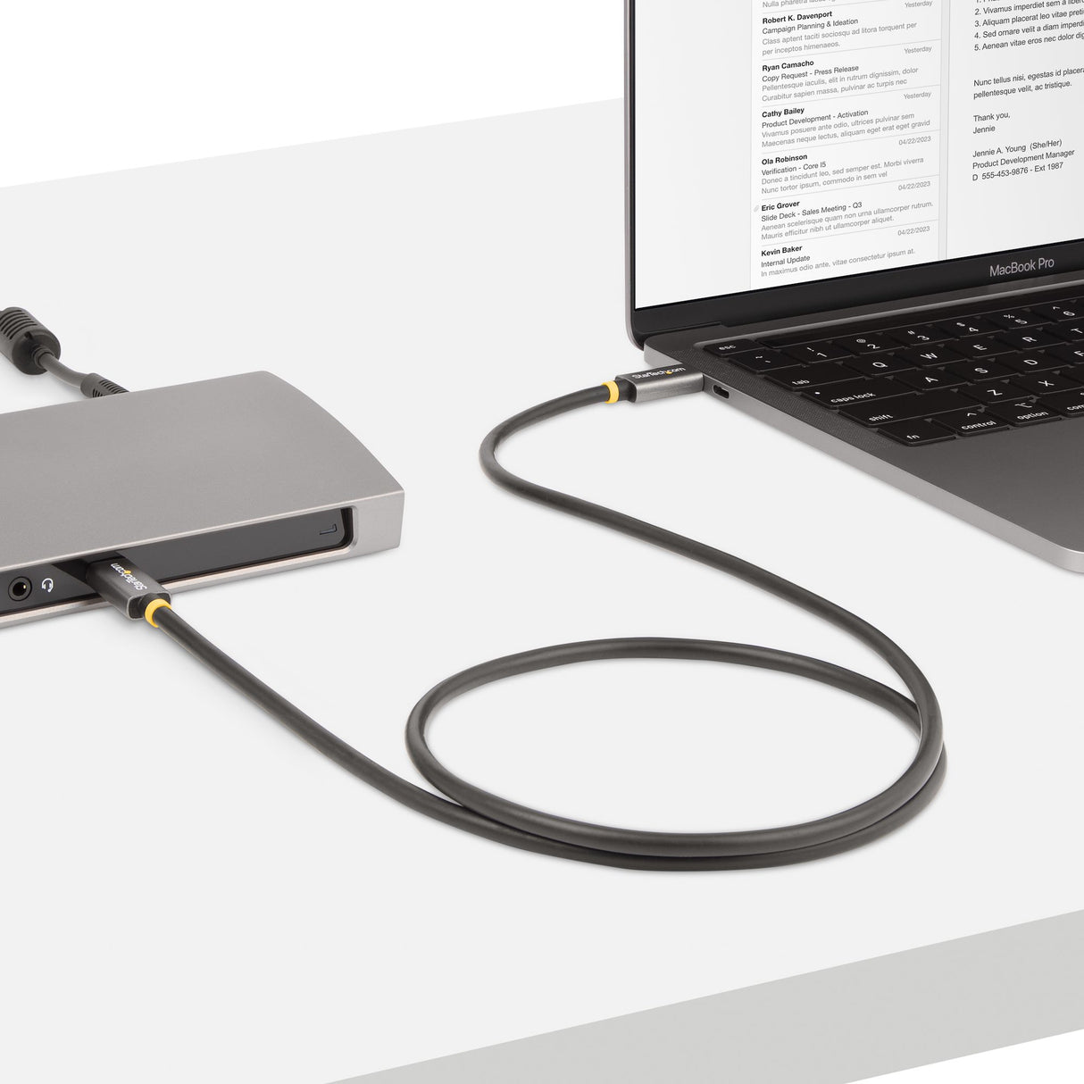STARTECH 3ft (1m) USB4 Cable | USB-IF Certified USB-C Cable | 40 Gbps | USB Type-C Data Transfer Cable|Cord | 100W Power Delivery | 8K 60Hz | Compatible w|Thunderbolt 4|3|USB 3.2 (CC1M-40G-USB-CABLE) (CC1M-40G-USB-CABLE)