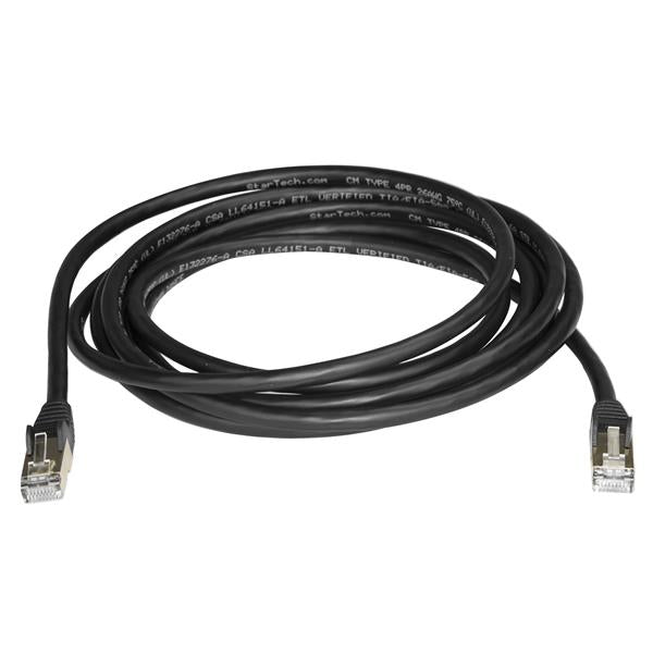 STARTECH 3m CAT6a Ethernet Cable - 10 Gigabit Shielded Snagless RJ45 100W PoE Patch Cord - 10GbE STP Network Cable w|Strain Relief - Black Fluke Tested|Wiring is UL Certified|TIA (6ASPAT3MBK) (6ASPAT3MBK)