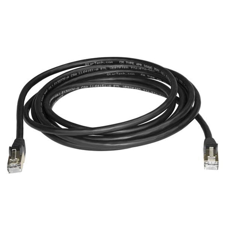 STARTECH 3m CAT6a Ethernet Cable - 10 Gigabit Shielded Snagless RJ45 100W PoE Patch Cord - 10GbE STP Network Cable w|Strain Relief - Black Fluke Tested|Wiring is UL Certified|TIA (6ASPAT3MBK) (6ASPAT3MBK)