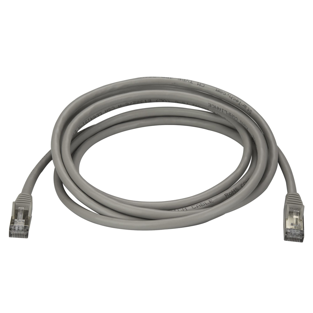 STARTECH 3m CAT6a Ethernet Cable - 10 Gigabit Shielded Snagless RJ45 100W PoE Patch Cord - 10GbE STP Network Cable w|Strain Relief - Grey Fluke Tested|Wiring is UL Certified|TIA (6ASPAT3MGR) (6ASPAT3MGR)