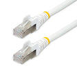 STARTECH 3m CAT6a Ethernet Cable - Low Smoke Zero Halogen (LSZH) - 10 Gigabit 500MHz 100W PoE RJ45 S|FTP White Network Patch Cord Snagless w|Strain Relief (NLWH-3M-CAT6A-PATCH) (NLWH-3M-CAT6A-PATCH)
