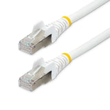 STARTECH 3m CAT6a Ethernet Cable - Low Smoke Zero Halogen (LSZH) - 10 Gigabit 500MHz 100W PoE RJ45 S|FTP White Network Patch Cord Snagless w|Strain Relief (NLWH-3M-CAT6A-PATCH) (NLWH-3M-CAT6A-PATCH)