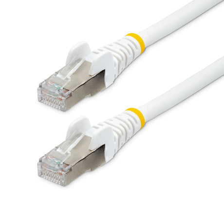STARTECH 3m CAT6a Ethernet Cable - Low Smoke Zero Halogen (LSZH) - 10 Gigabit 500MHz 100W PoE RJ45 S|FTP White Network Patch Cord Snagless w|Strain Relief (NLWH-3M-CAT6A-PATCH) (NLWH-3M-CAT6A-PATCH)