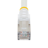 STARTECH 3m CAT6a Ethernet Cable - Low Smoke Zero Halogen (LSZH) - 10 Gigabit 500MHz 100W PoE RJ45 S|FTP White Network Patch Cord Snagless w|Strain Relief (NLWH-3M-CAT6A-PATCH) (NLWH-3M-CAT6A-PATCH)