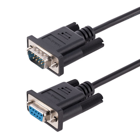 STARTECH 3m RS232 Serial Null Modem Cable | Crossover Serial Cable w|Al-Mylar Shielding | DB9 Serial COM Port Cable Female to Male | Compatible w|DTE Devices | Black | F|M (9FMNM-3M-RS232-CABLE) (9FMNM-3M-RS232-CABLE)