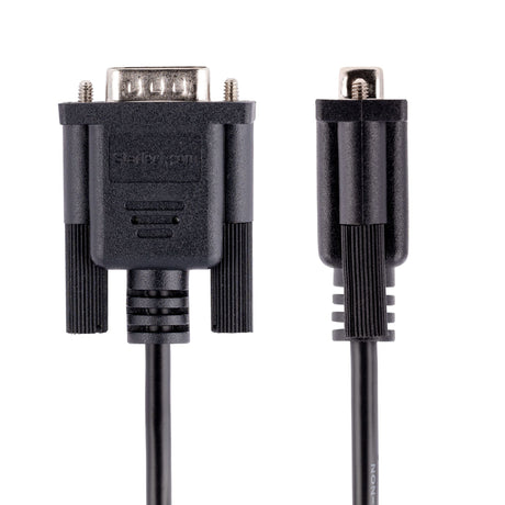 STARTECH 3m RS232 Serial Null Modem Cable | Crossover Serial Cable w|Al-Mylar Shielding | DB9 Serial COM Port Cable Female to Male | Compatible w|DTE Devices | Black | F|M (9FMNM-3M-RS232-CABLE) (9FMNM-3M-RS232-CABLE)