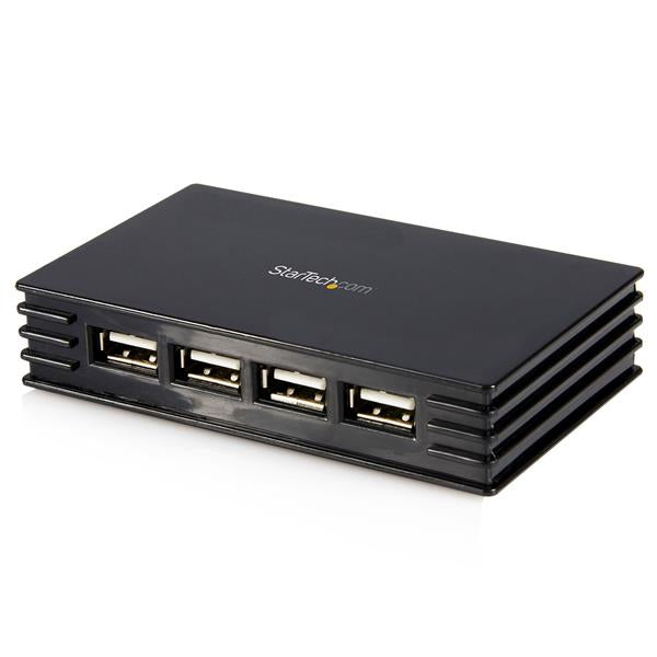 STARTECH 4 Port Compact Black USB 2.0 Hub - 4-Port USB Hub - Portable USB 2.0 Hub - Includes Optional Power Adapter (ST4202USB)