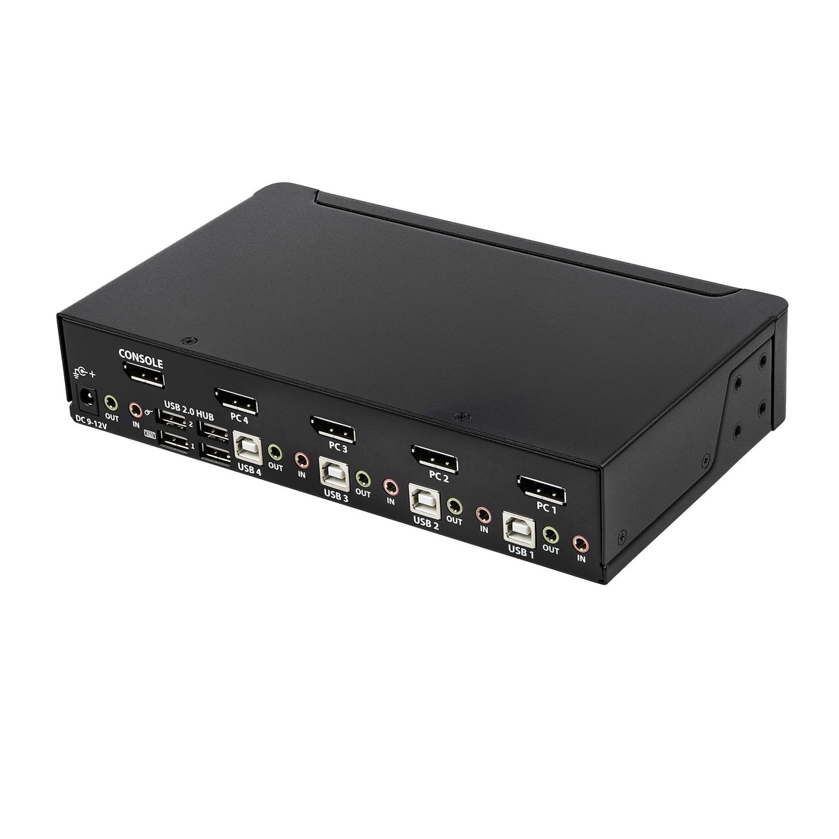 STARTECH 4 Port DisplayPort KVM Switch - 4K 60Hz - Single Display - Dual Port UHD DP 1.2 USB KVM Switch with Integrated USB 2.0 Hub & Audio - Dell | HP | Apple | Lenovo - TAA Compliant (SV431DPUA2) (SV431DPUA2)