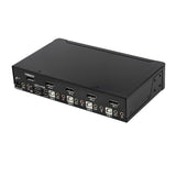 STARTECH 4 Port DisplayPort KVM Switch - 4K 60Hz - Single Display - Dual Port UHD DP 1.2 USB KVM Switch with Integrated USB 2.0 Hub & Audio - Dell | HP | Apple | Lenovo - TAA Compliant (SV431DPUA2) (SV431DPUA2)