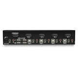 STARTECH 4 Port DisplayPort KVM Switch - 4K 60Hz - Single Display - Dual Port UHD DP 1.2 USB KVM Switch with Integrated USB 2.0 Hub & Audio - Dell | HP | Apple | Lenovo - TAA Compliant (SV431DPUA2) (SV431DPUA2)
