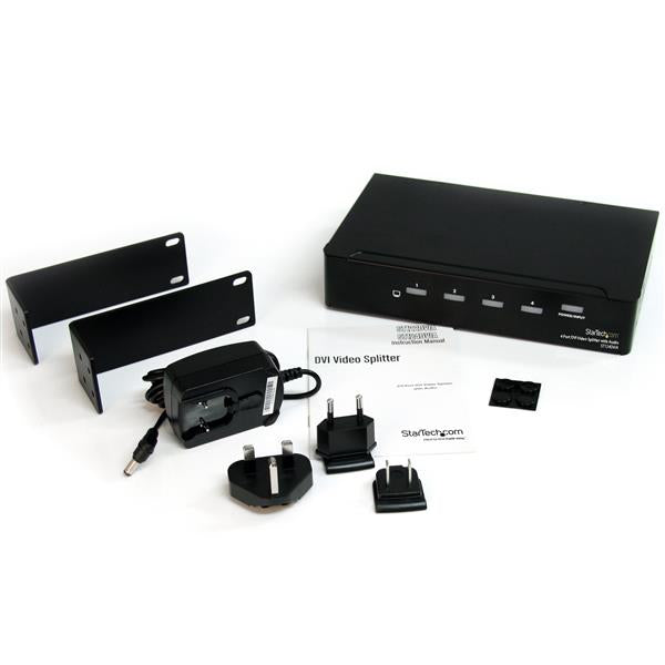 STARTECH 4 Port DVI Video Splitter with Audio (ST124DVIA)