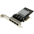 STARTECH 4-Port Gigabit Ethernet Network Card - PCI Express | Intel I350 NIC - Quad Port PCIe Network Adapter Card with Intel Chipset (ST4000SPEXI)