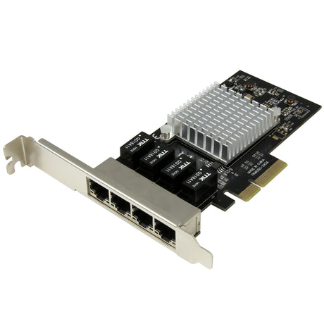 STARTECH 4-Port Gigabit Ethernet Network Card - PCI Express | Intel I350 NIC - Quad Port PCIe Network Adapter Card with Intel Chipset (ST4000SPEXI)