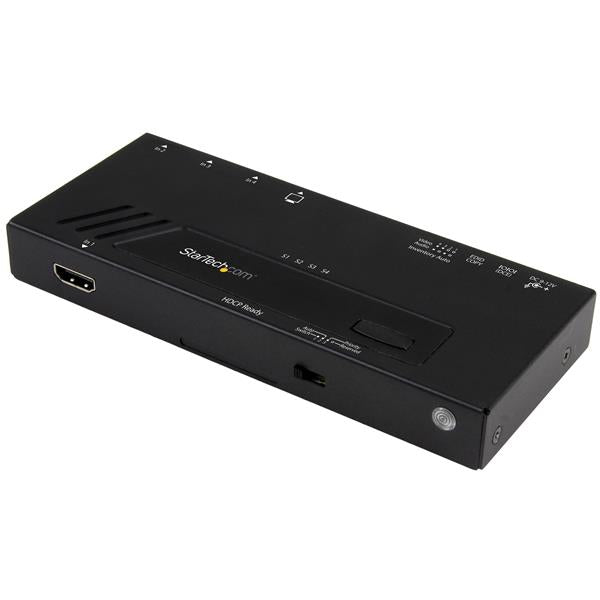 STARTECH 4-Port HDMI Automatic Video Switch - 4K 2x1 HDMI Switch with Fast Switching | Auto-sensing and Serial Control (VS421HD4KA)
