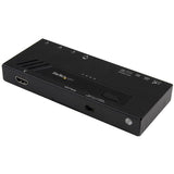 STARTECH 4-Port HDMI Automatic Video Switch - 4K 2x1 HDMI Switch with Fast Switching | Auto-sensing and Serial Control (VS421HD4KA)