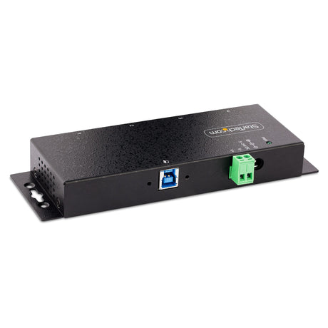 STARTECH 4-Port Industrial USB 3.0 5Gbps Hub - Rugged USB Hub w| ESD and Surge Protection - DIN|Wall|Desk Mountable USB-A Hub - USB Expander w|Locking Ports | Heavy Duty (5G4AINDNP-USB-A-HUB) (5G4AINDNP-USB-A-HUB)