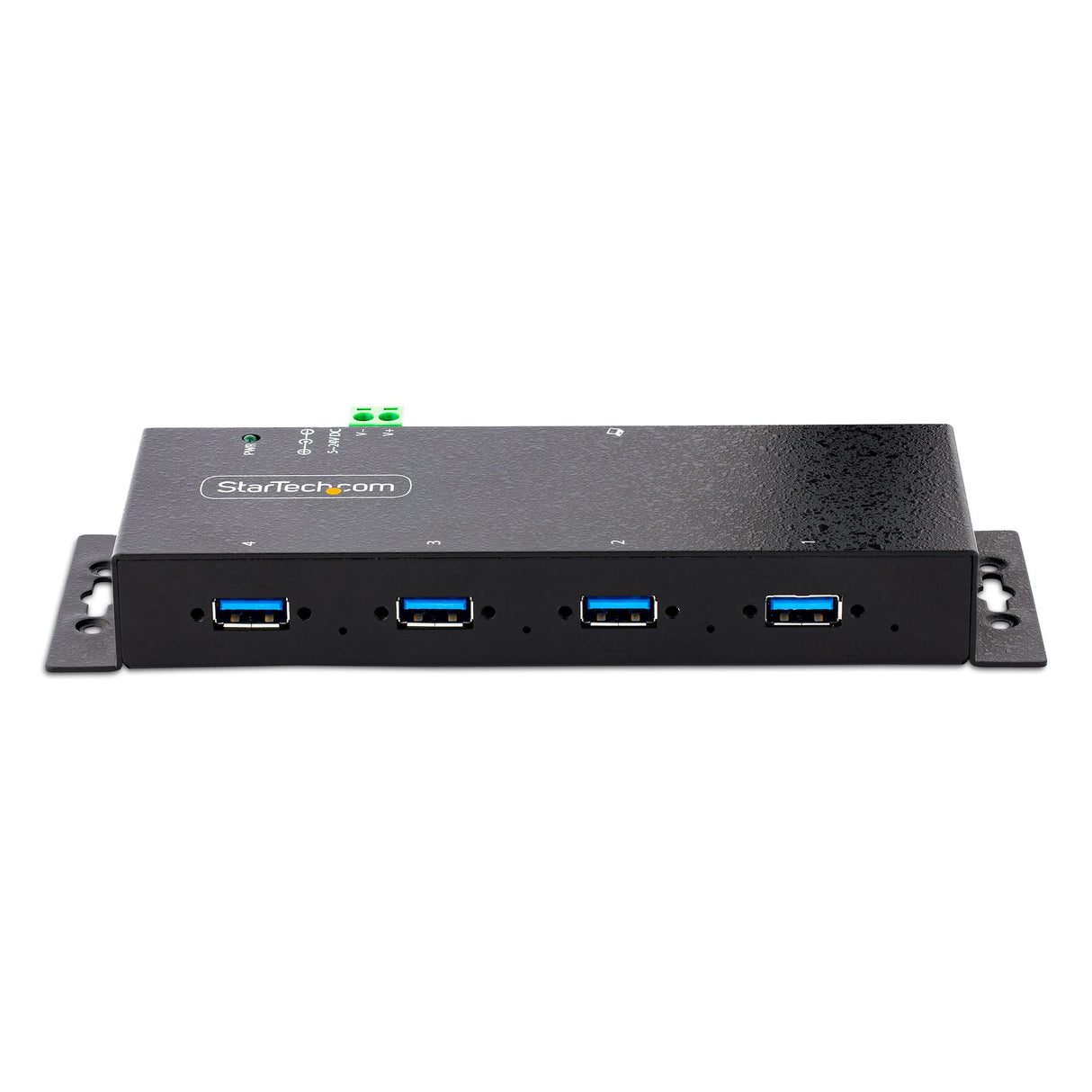 STARTECH 4-Port Industrial USB 3.0 5Gbps Hub - Rugged USB Hub w| ESD and Surge Protection - DIN|Wall|Desk Mountable USB-A Hub - USB Expander w|Locking Ports | Heavy Duty (5G4AINDNP-USB-A-HUB) (5G4AINDNP-USB-A-HUB)