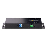 STARTECH 4-Port Industrial USB 3.0 5Gbps Hub - Rugged USB Hub w| ESD and Surge Protection - DIN|Wall|Desk Mountable USB-A Hub - USB Expander w|Locking Ports | Heavy Duty (5G4AINDNP-USB-A-HUB) (5G4AINDNP-USB-A-HUB)