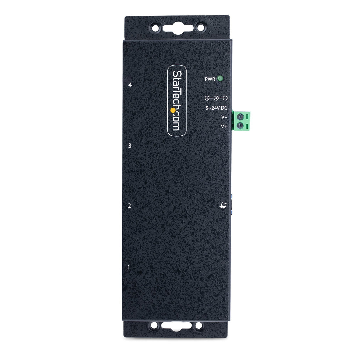 STARTECH 4-Port Industrial USB 3.0 5Gbps Hub - Rugged USB Hub w| ESD and Surge Protection - DIN|Wall|Desk Mountable USB-A Hub - USB Expander w|Locking Ports | Heavy Duty (5G4AINDNP-USB-A-HUB) (5G4AINDNP-USB-A-HUB)