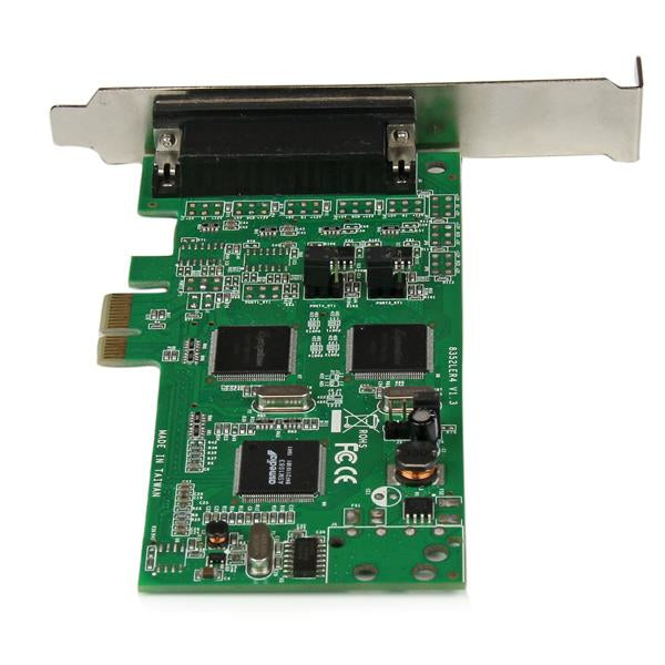 STARTECH 4 Port PCI Express PCIe Serial Combo Card with Breakout Cable - 2 x RS232 2 x RS422 | RS485 - Dual Profile (PEX4S232485)